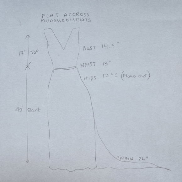 Tara Keely lace applique sheer ivory chiffon flowy wedding dress sz Small 2/4 - Picture 16 of 16